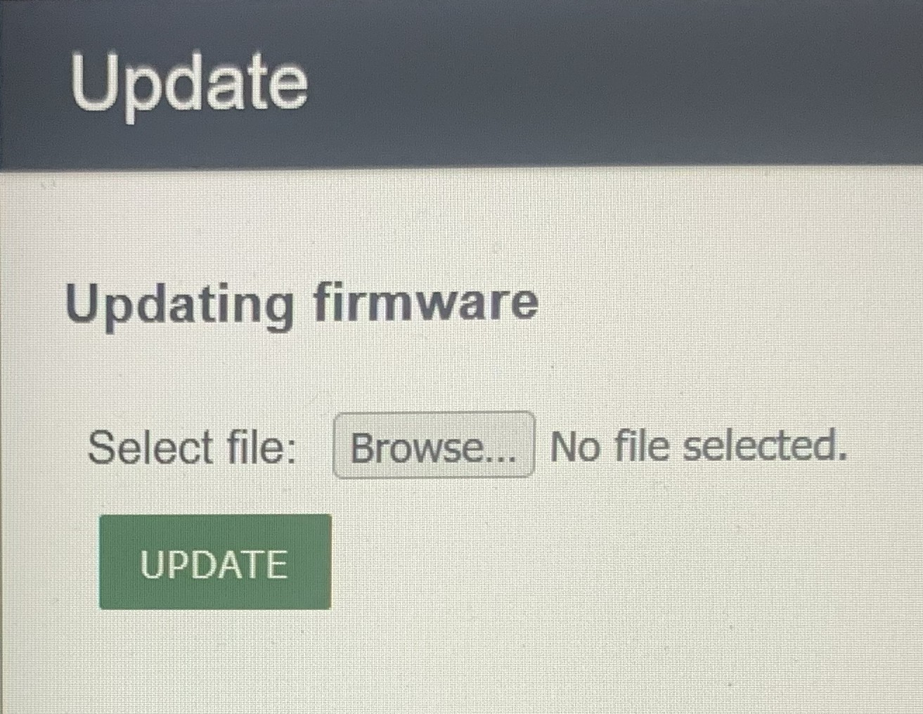 Browser Upload Screen