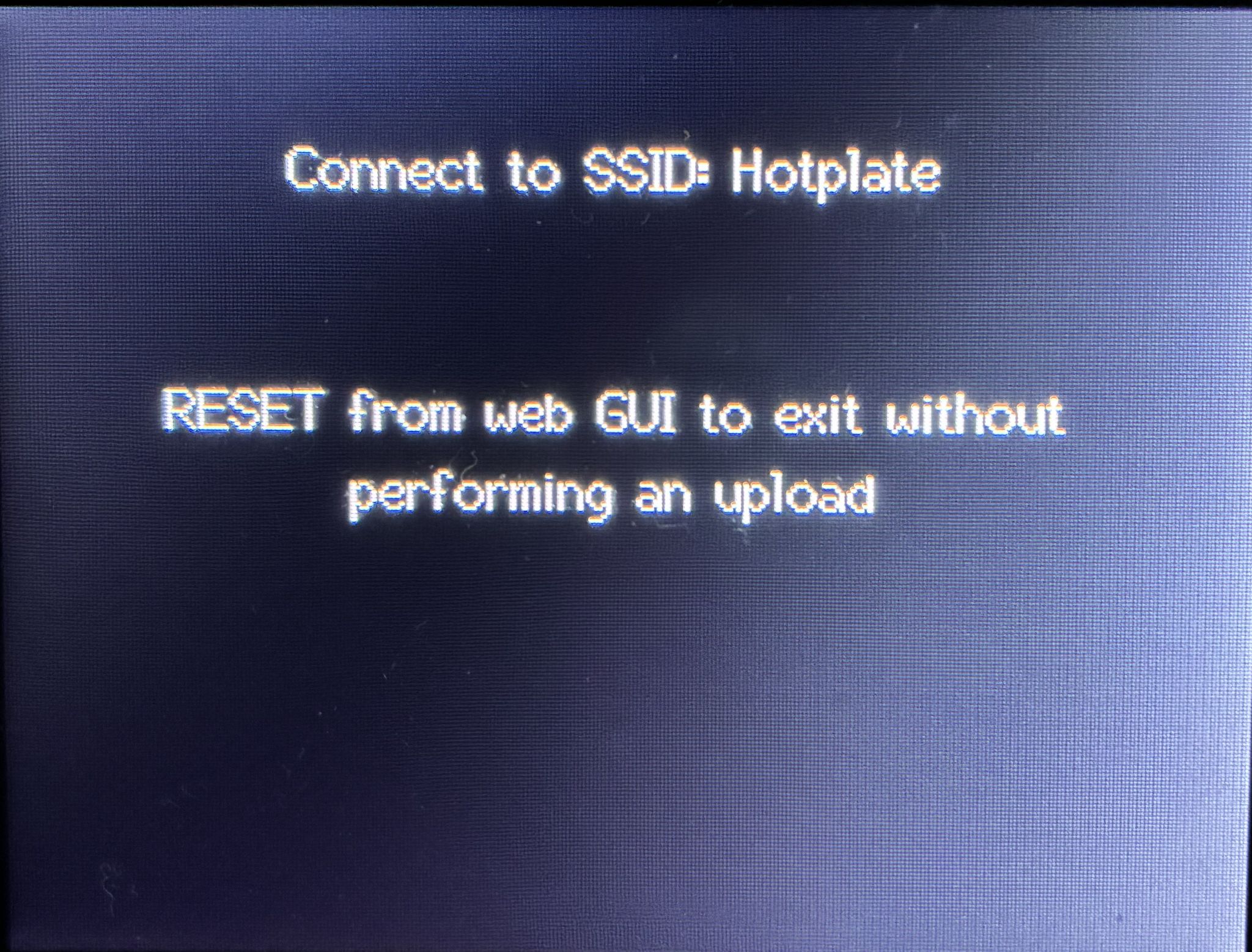 Update Firmware Screen